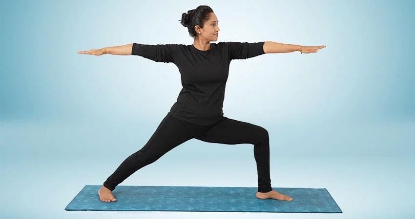 Warrior 2 Pose (Veerabhadrasana 2) demonstration